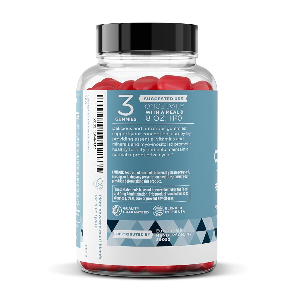 Eu Natural Conception for Her Fertility Gummies with Myo-Inositol - 75 Gummies - image 9