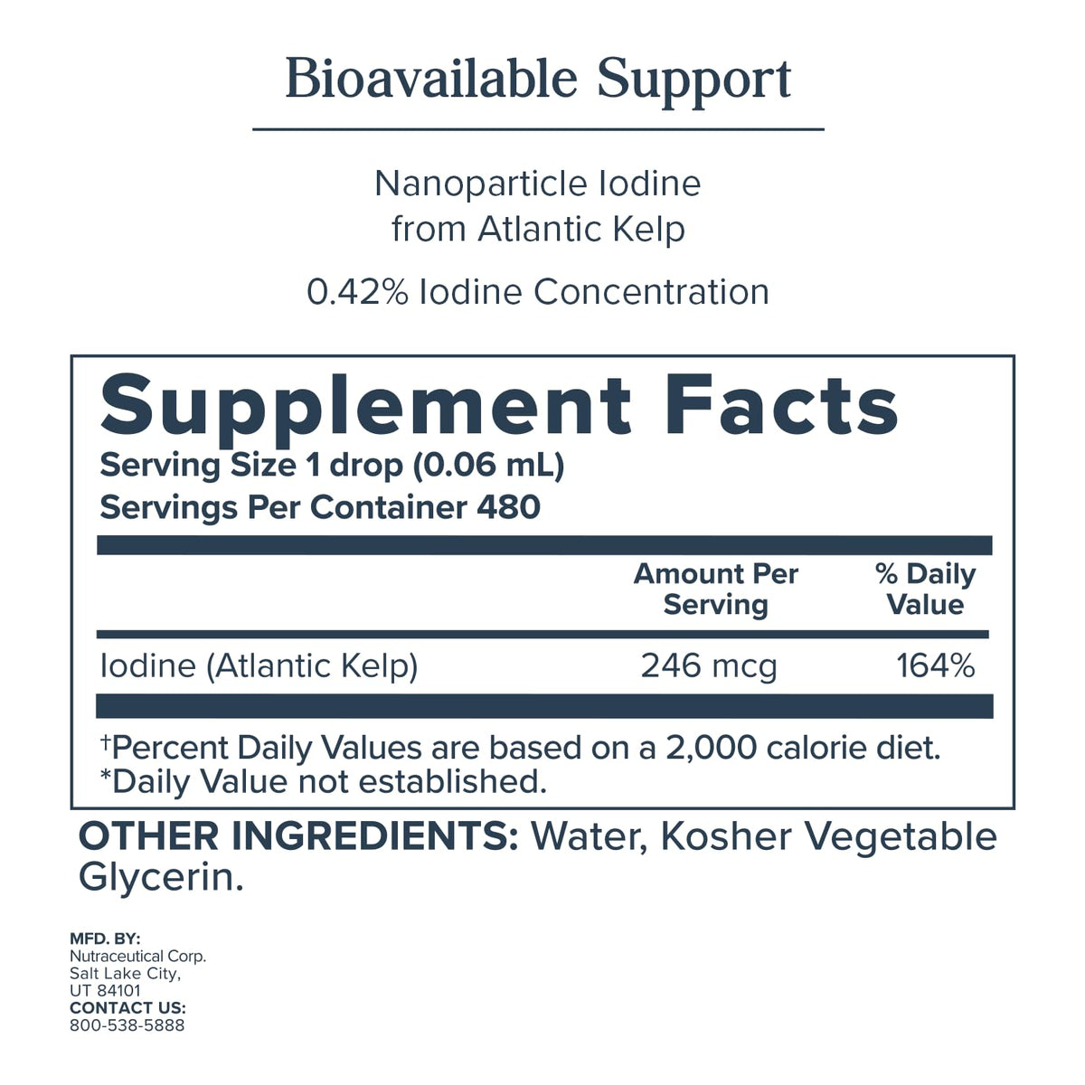 Heritage Store Nascent Colloidal Iodine Drops 246 mcg - 1 Fl Oz - image 2