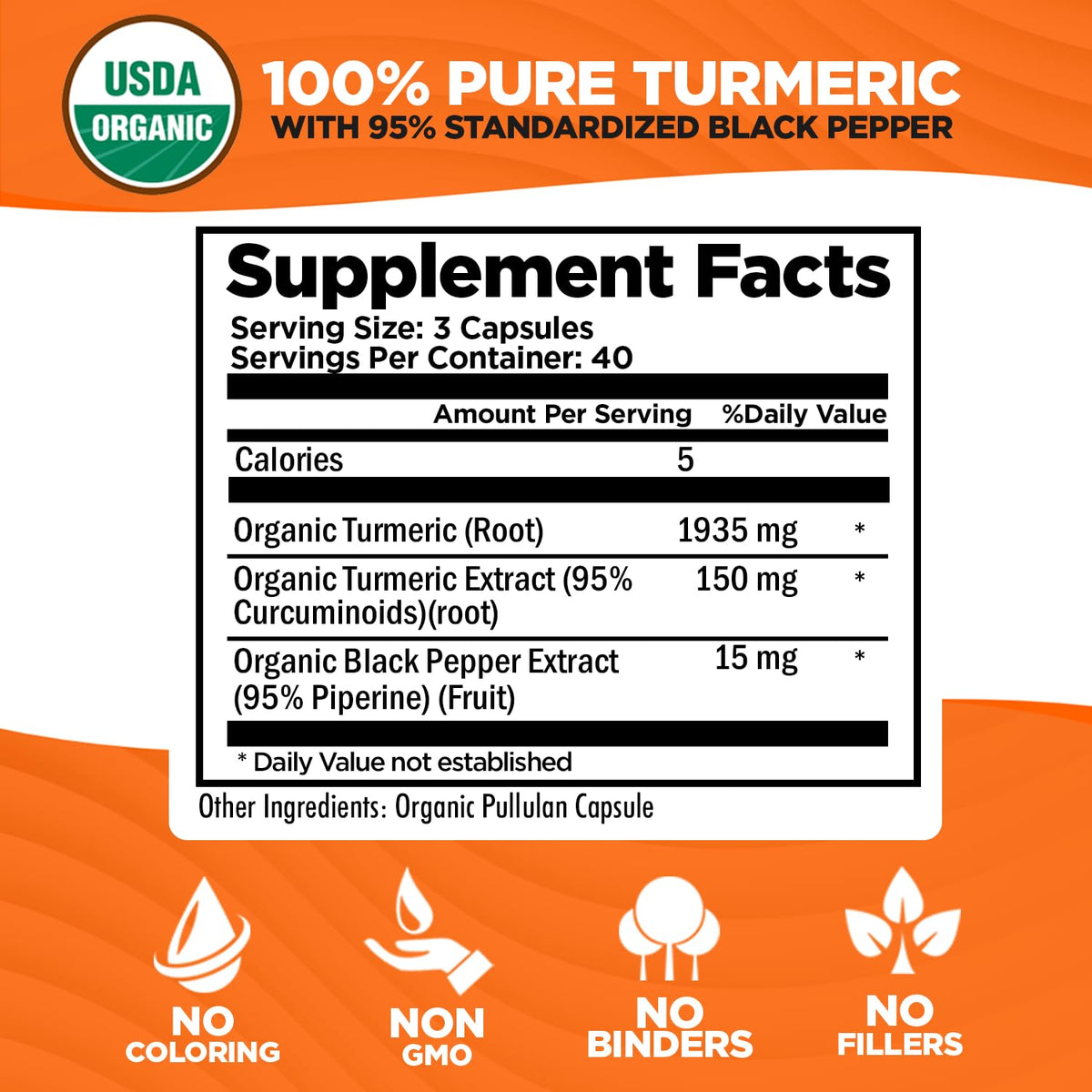 Doctor Danielle Organic Turmeric Curcumin 2000mg - 120 Capsules - image 3
