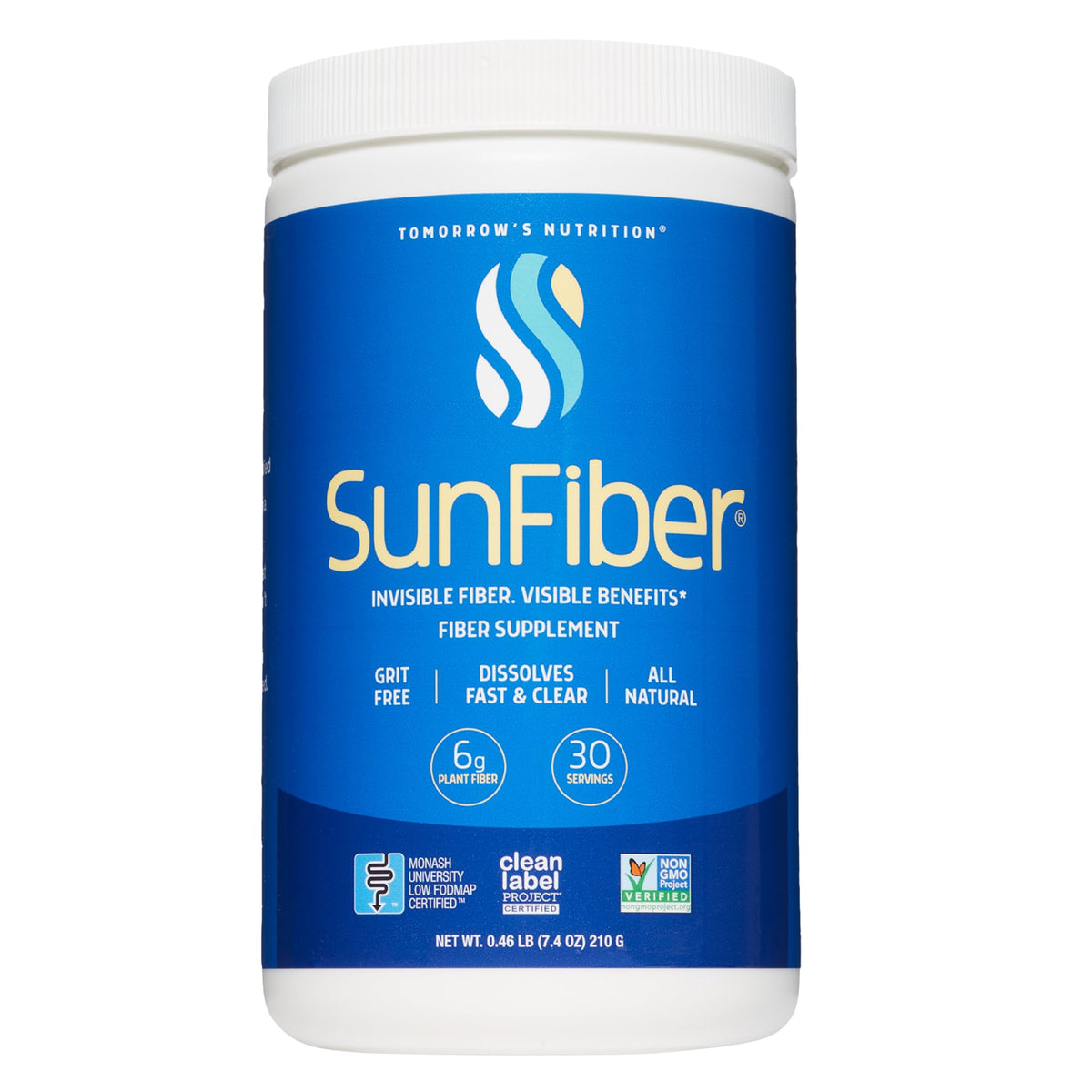 Tomorrow's Nutrition Sunfiber Prebiotic Fiber Powder - 30 Servings