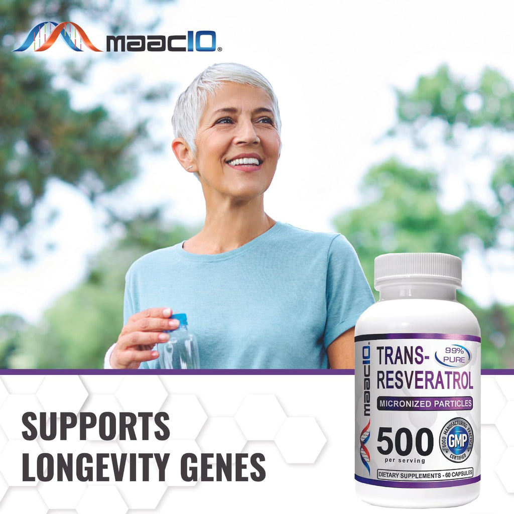 MAAC10 Trans Resveratrol 500mg - 60 Capsules - image 7