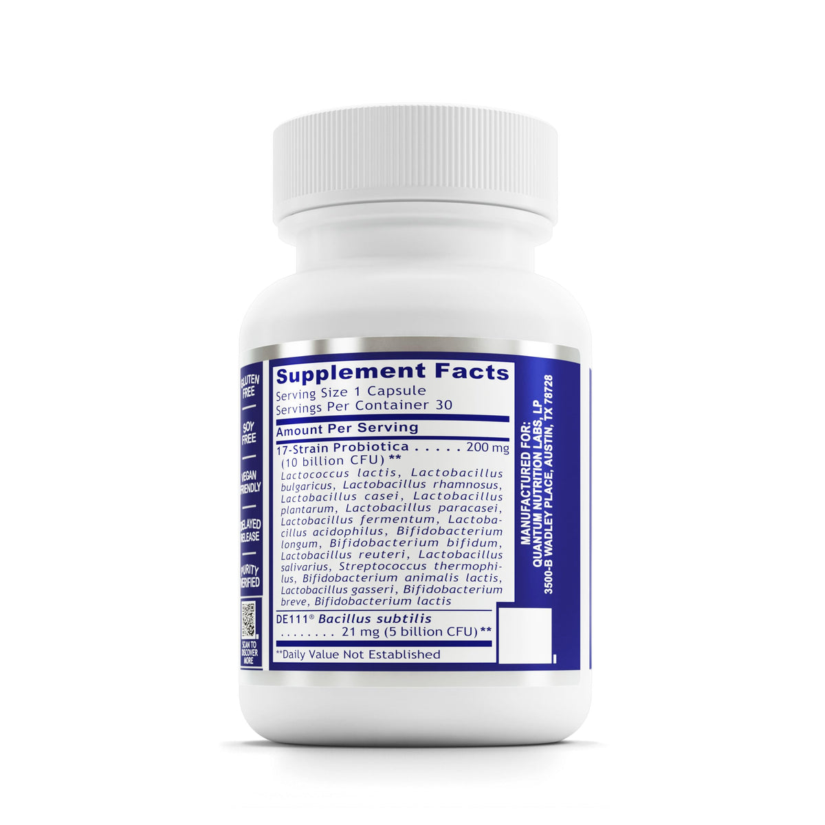 Quantum Nutrition Labs Probiotic Daily 18 Strains - 30 Vegetarian Capsules - image 2