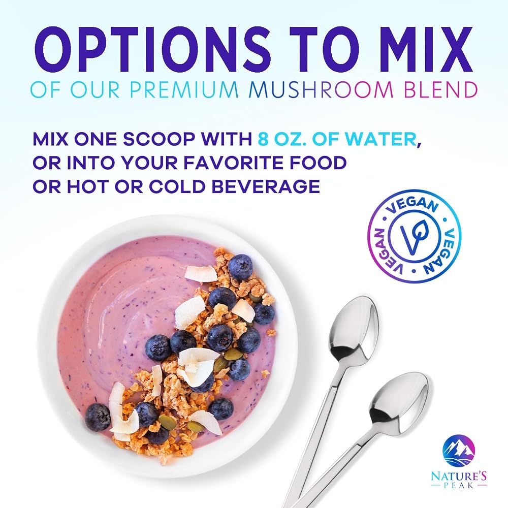 Nature's Peak Mushroom Powder Blend 11-in-1 Complex - 60 Servings - image 7