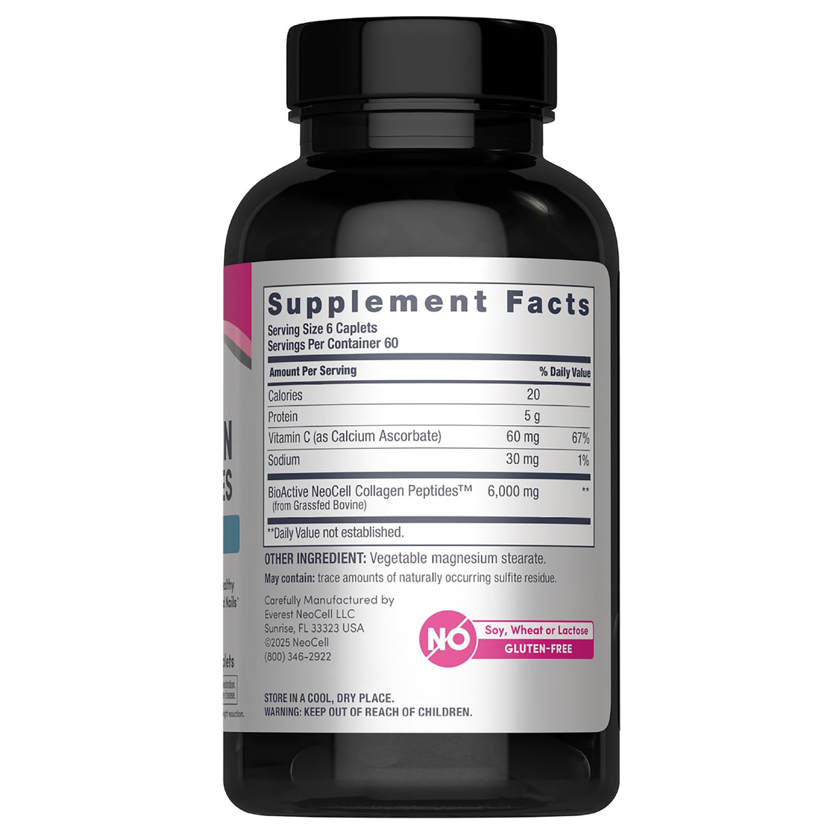 NeoCell Collagen Peptides Tablets with Vitamin C - 360 Caplets - image 2