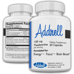 Focus Pep Addrell Energy Stimulant Natural Brain Booster - 60 Capsules