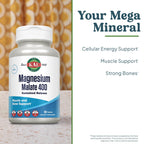 KAL Magnesium Malate 400mg for Energy & Muscle Support - 90 Tablets - image 3