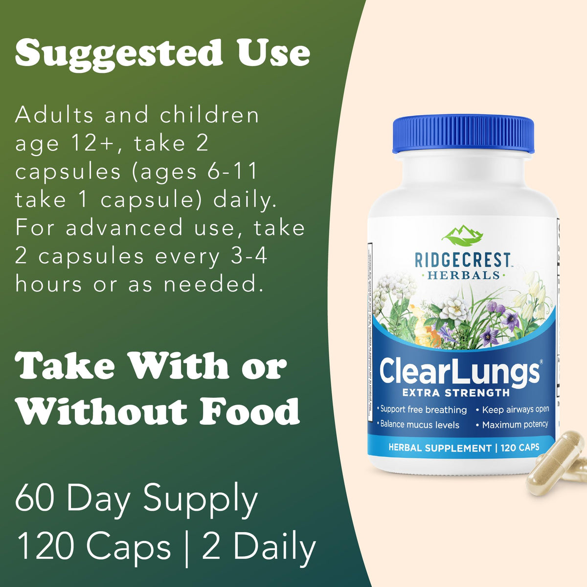 RidgeCrest Herbals ClearLungs Extra Strength