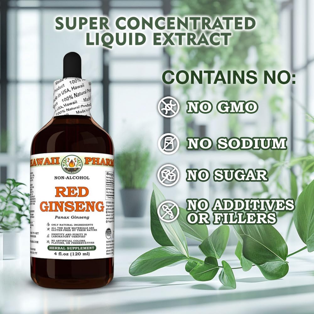 Hawaii Pharm Ginseng (Panax Ginseng) Root Alcohol-Free Extract