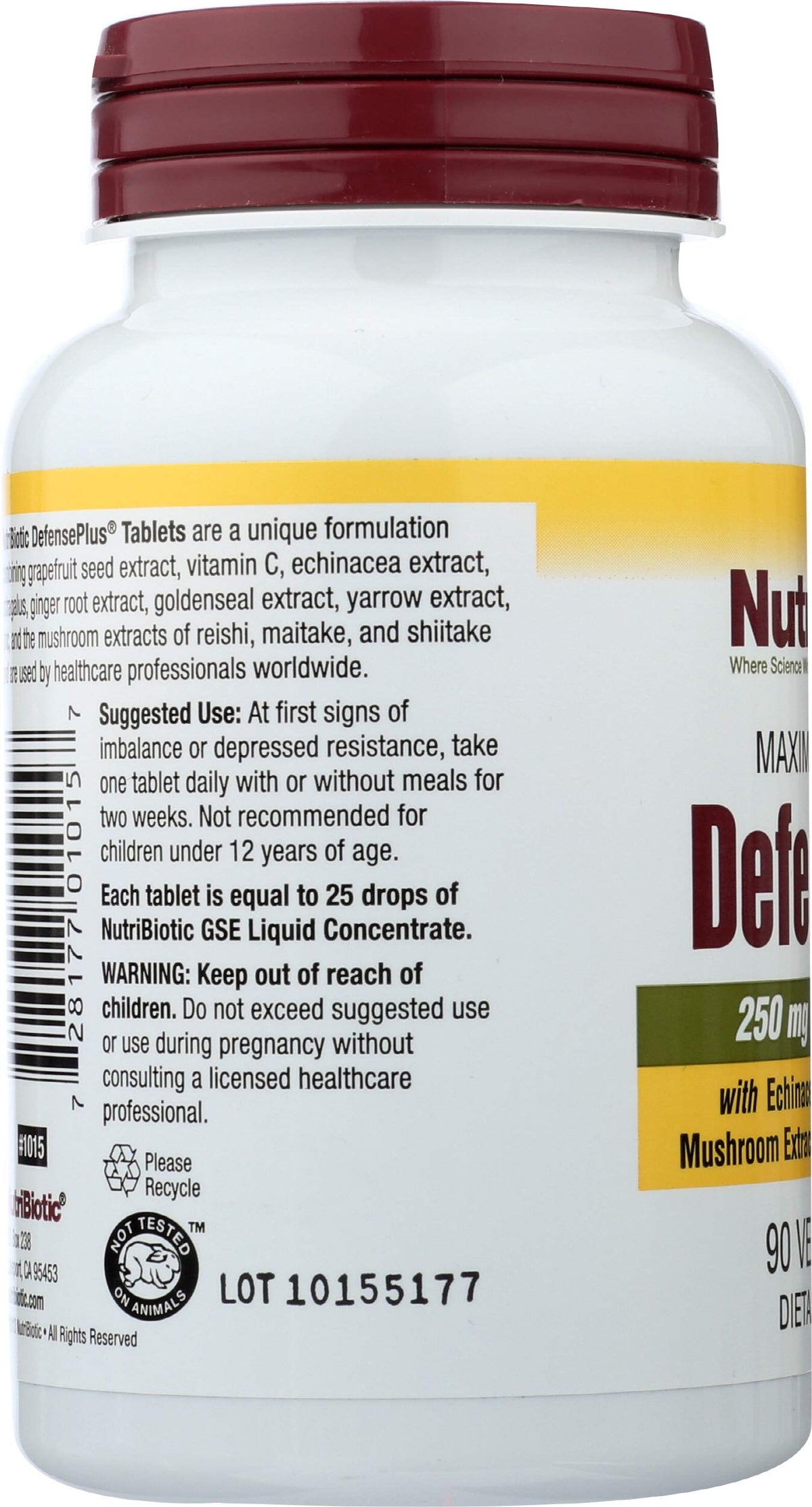 NutriBiotic Defense Plus Herbal Supplement - 90 Tablets - image 5