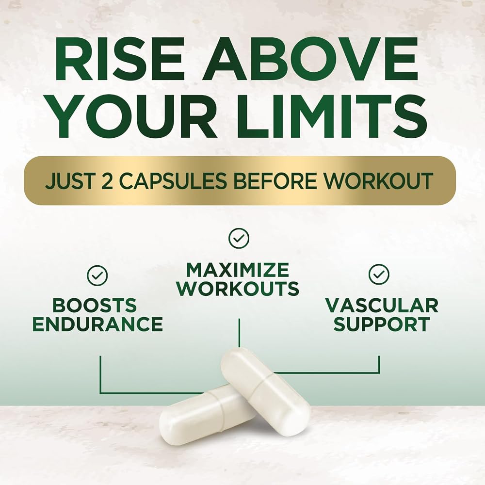 Nature's Nutrition L-Arginine 1000mg Per Serving Supplement