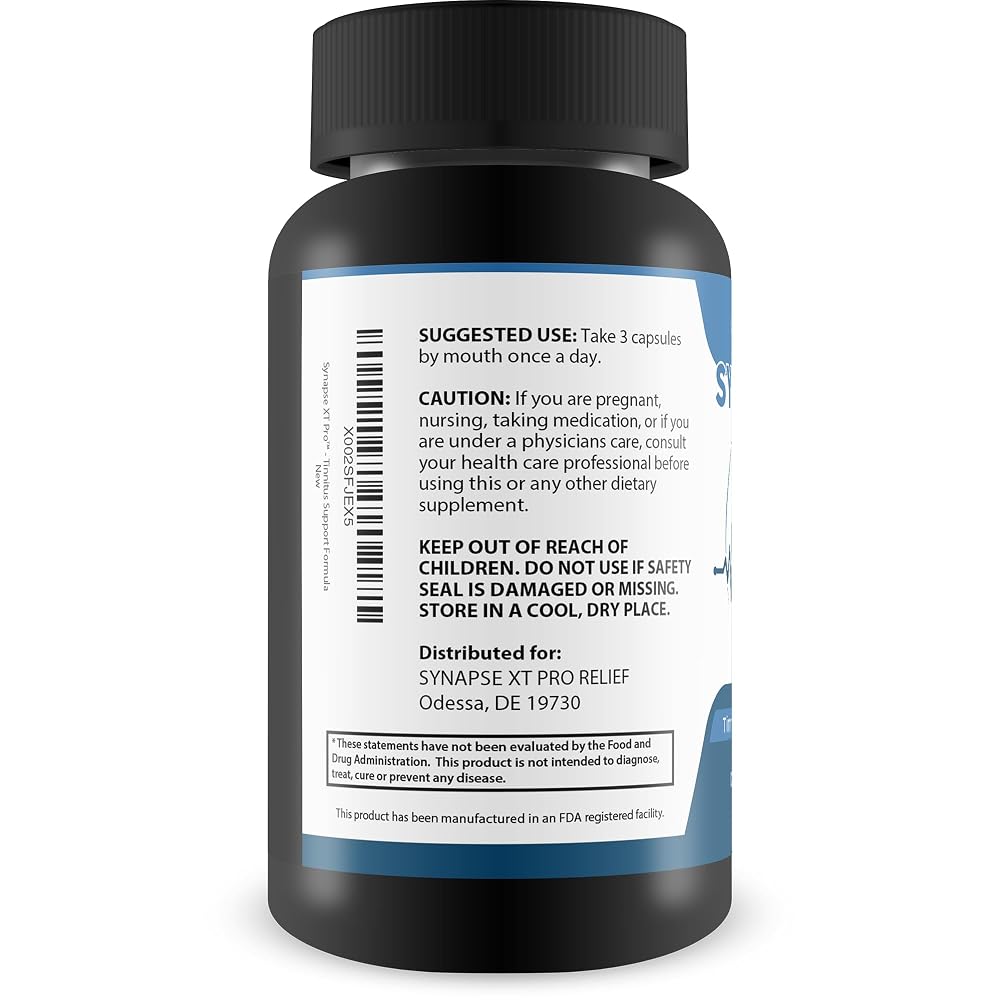 Synapse XT Pro Tinnitus Support Formula - 1 Bottle - image 3