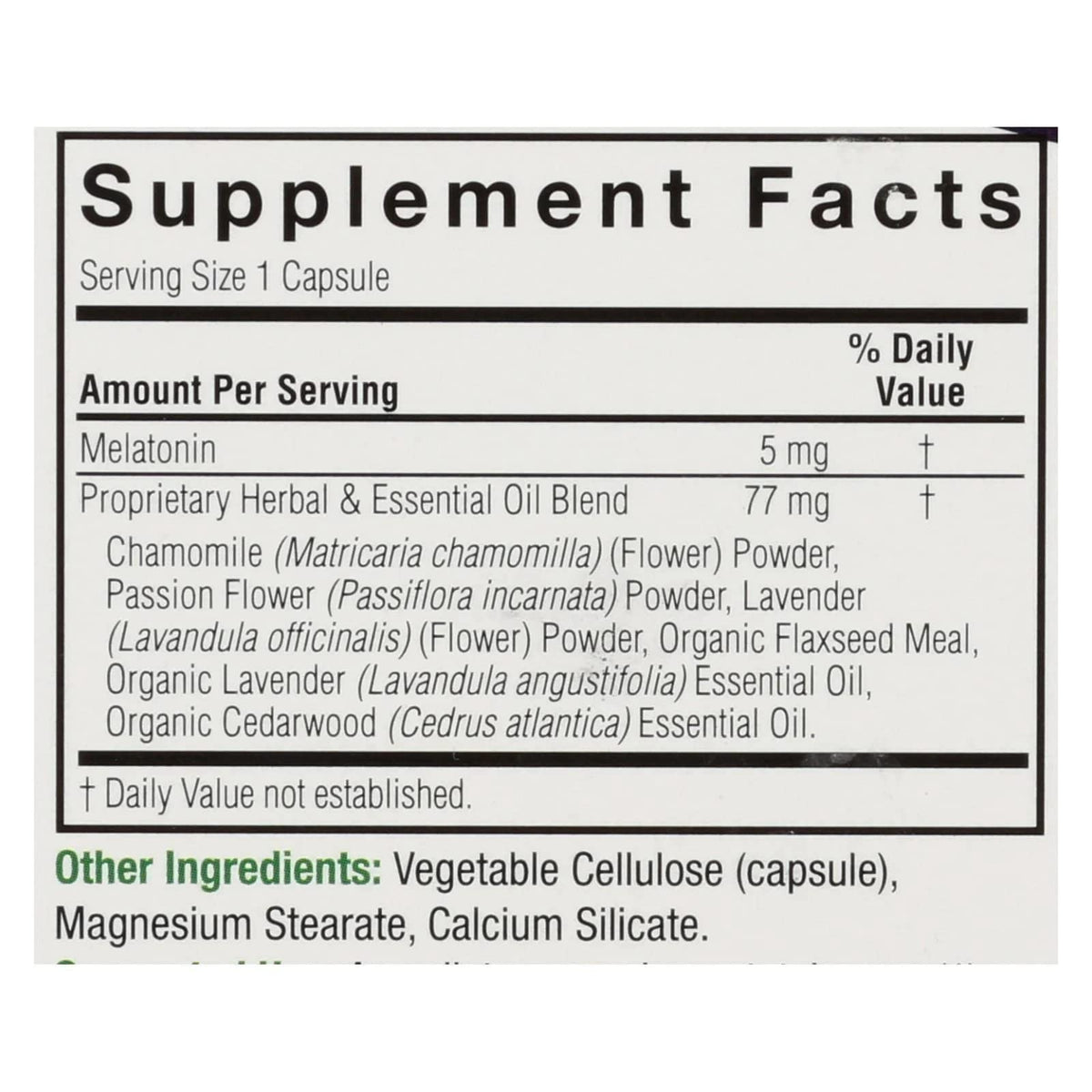 Nature's Answer Melatonin+ 5mg Sleep Support - 60 Capsules - image 2