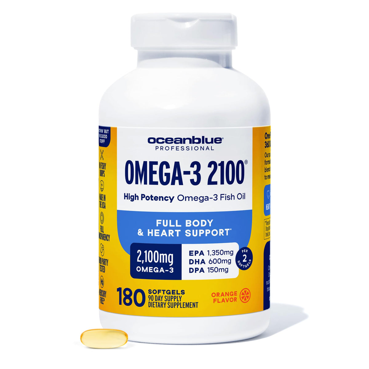 Oceanblue Professional Omega-3 2100mg Fish Oil Supplement