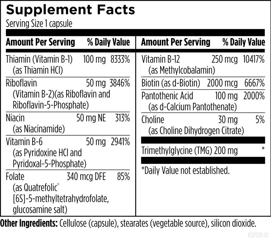 Designs for Health Methylated Vitamin B Complex - 120 Capsules - image 6