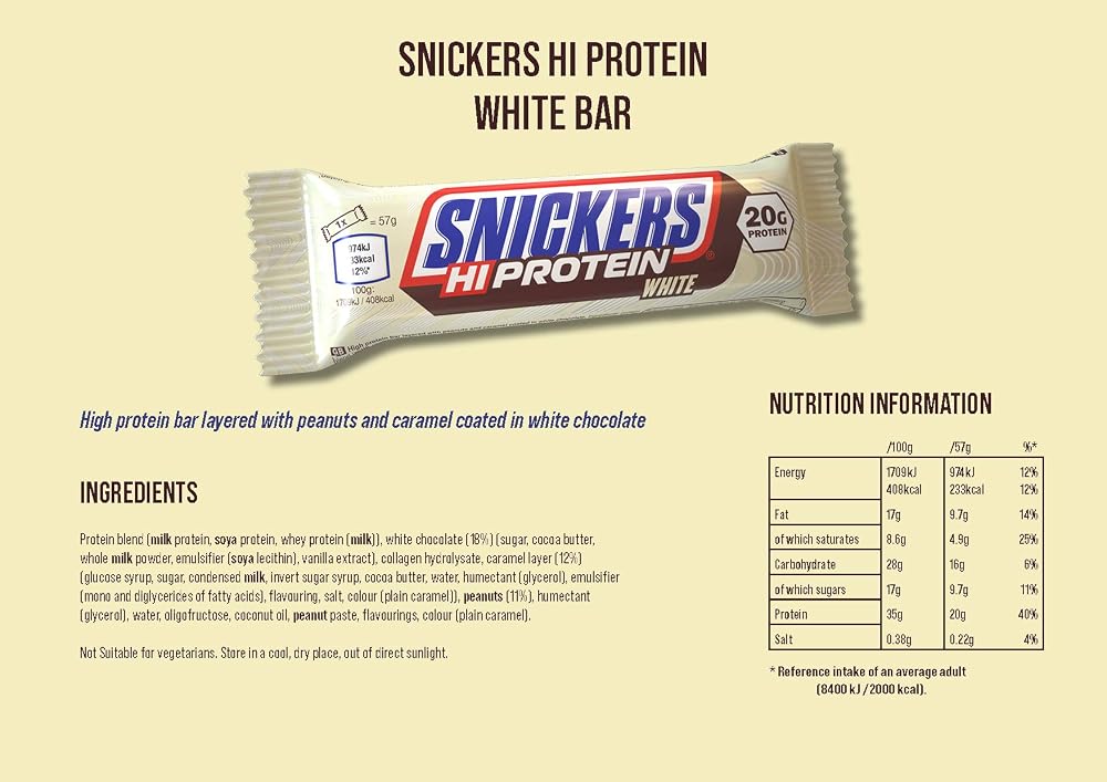 Snickers HiProtein White Bar - 12 Pack - image 5