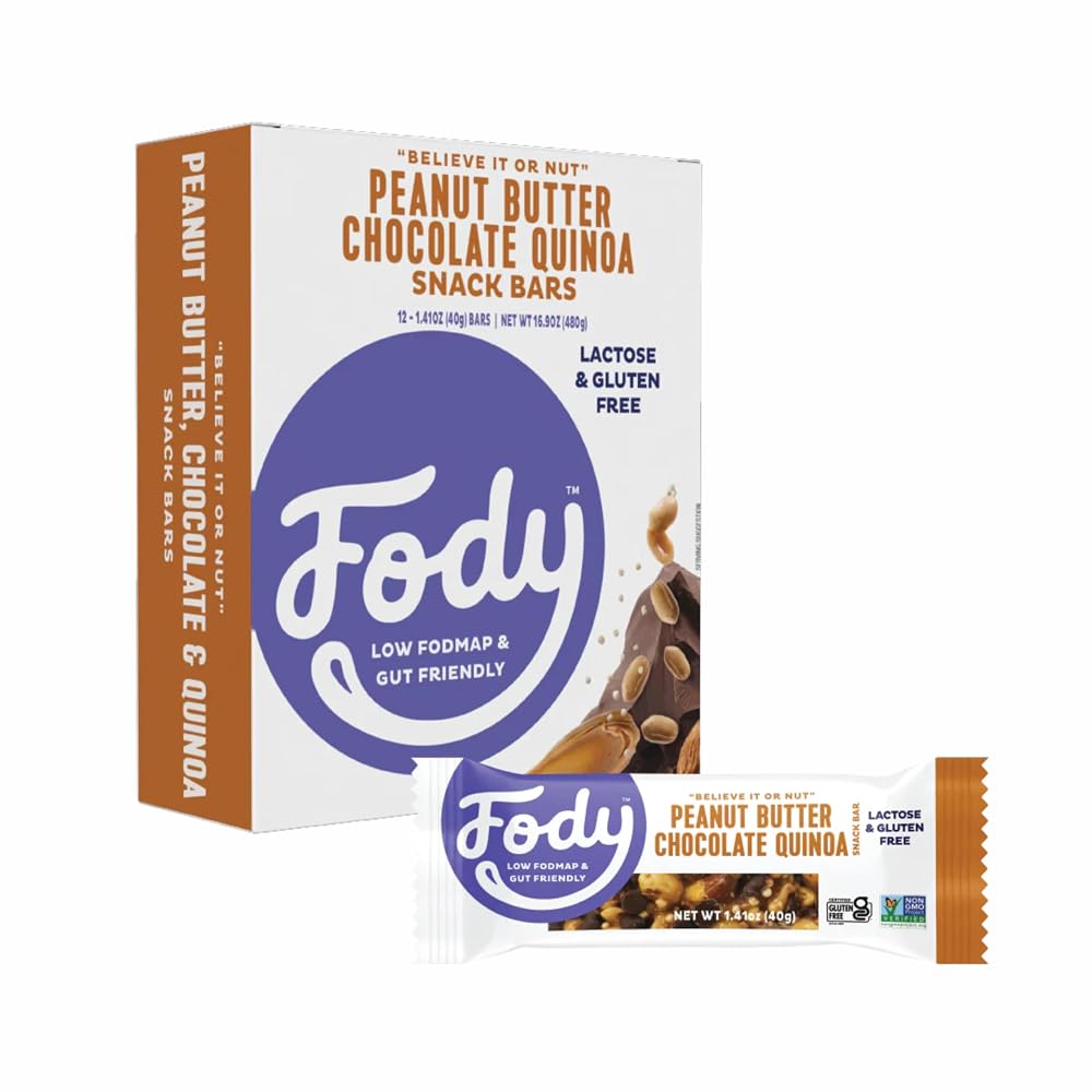 Fody Peanut Butter Chocolate Quinoa Snack Bars - 12 Count