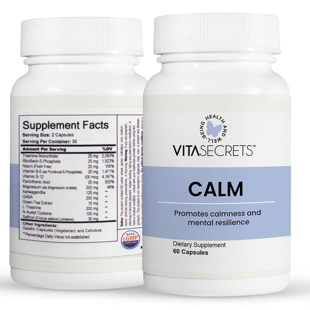 Vitasecrets Calm Stress Relief Supplement - 60 Capsules - image 2