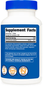 Nutricost Iron Ferrous Sulfate 65mg - 240 Tablets - image 5