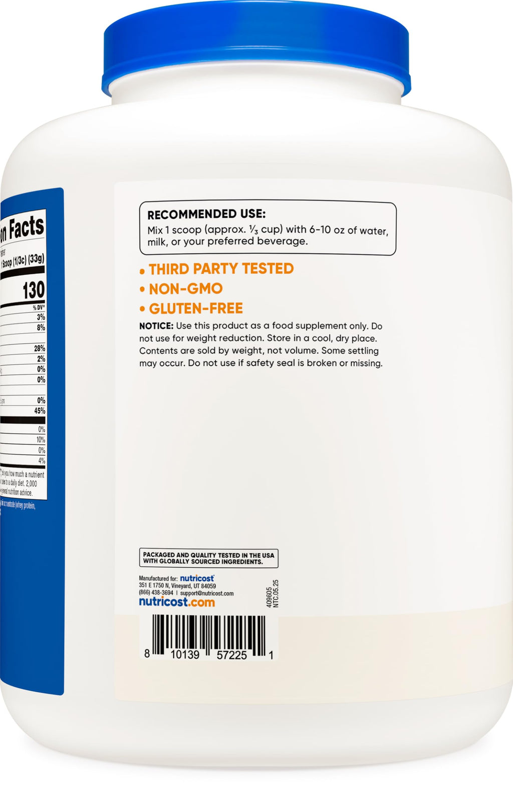Nutricost Grass-Fed Whey Protein Concentrate - Undenatured