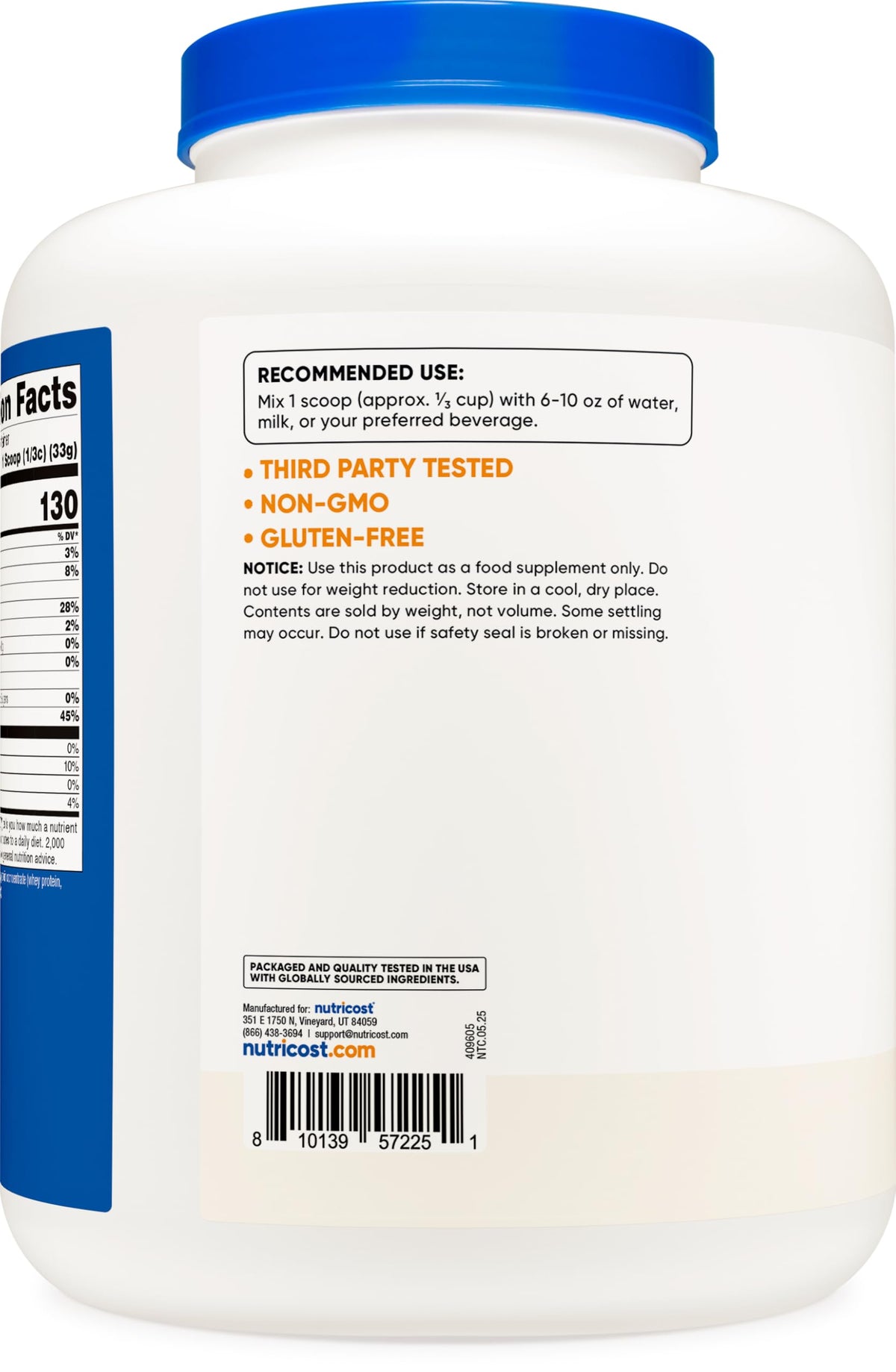 Nutricost Grass-Fed Whey Protein Concentrate - Undenatured