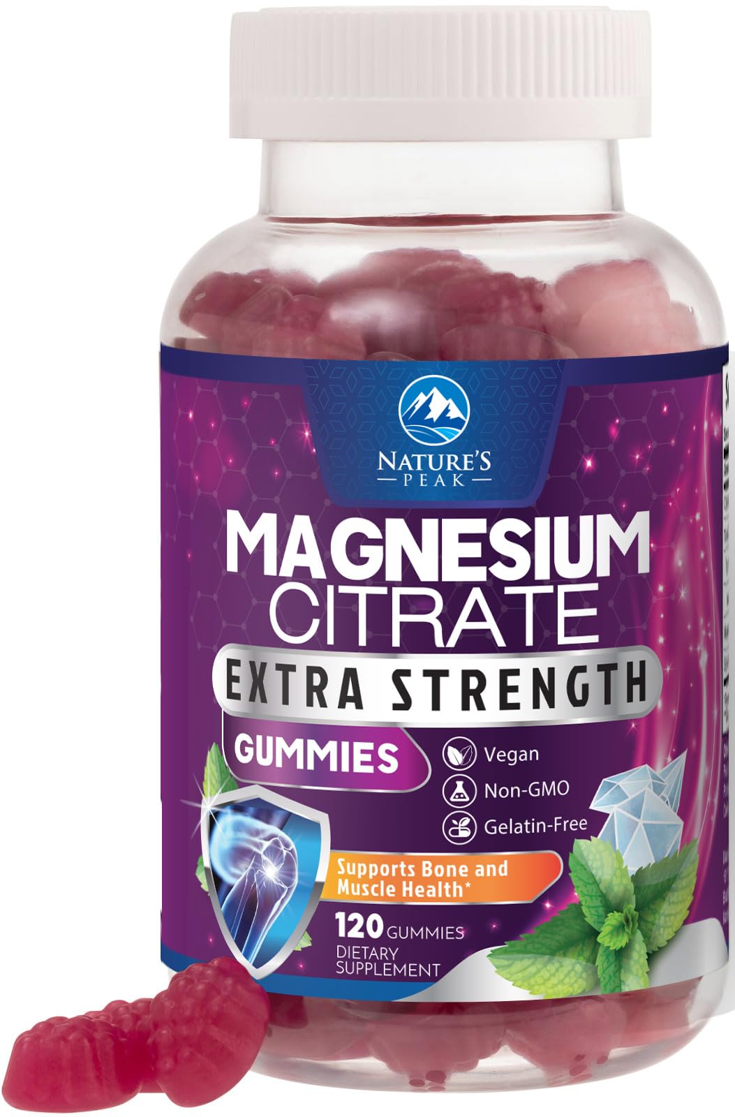 Nature's Peak Magnesium Citrate Gummies - High Absorption Magnesium