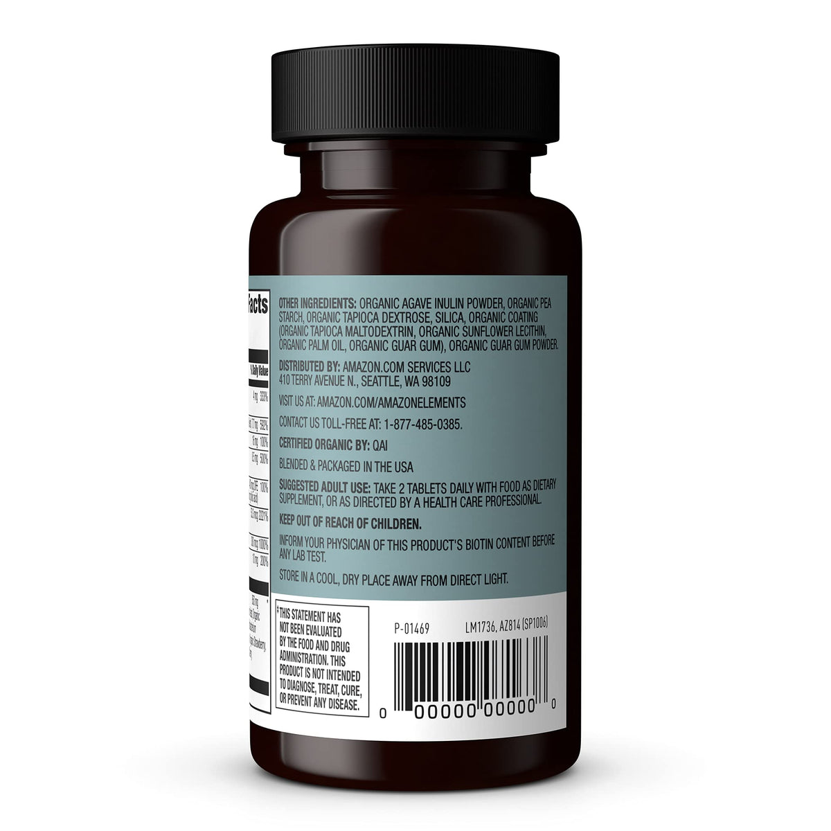 Amazon Elements Organic Whole Food B Complex - 60 Tablets - image 2