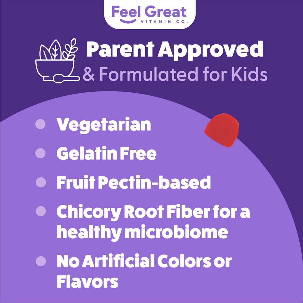 The Feel Great Vitamin Company Fiber Gummies for Kids - 60 Count - image 4