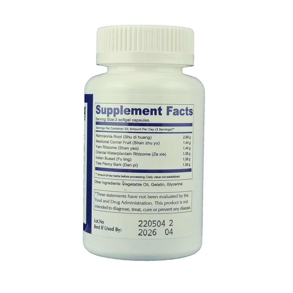TCM ZONE Lui Wei Di Huang Softgel Capsule Kidney Yin Support - 100 Softgels - image 4