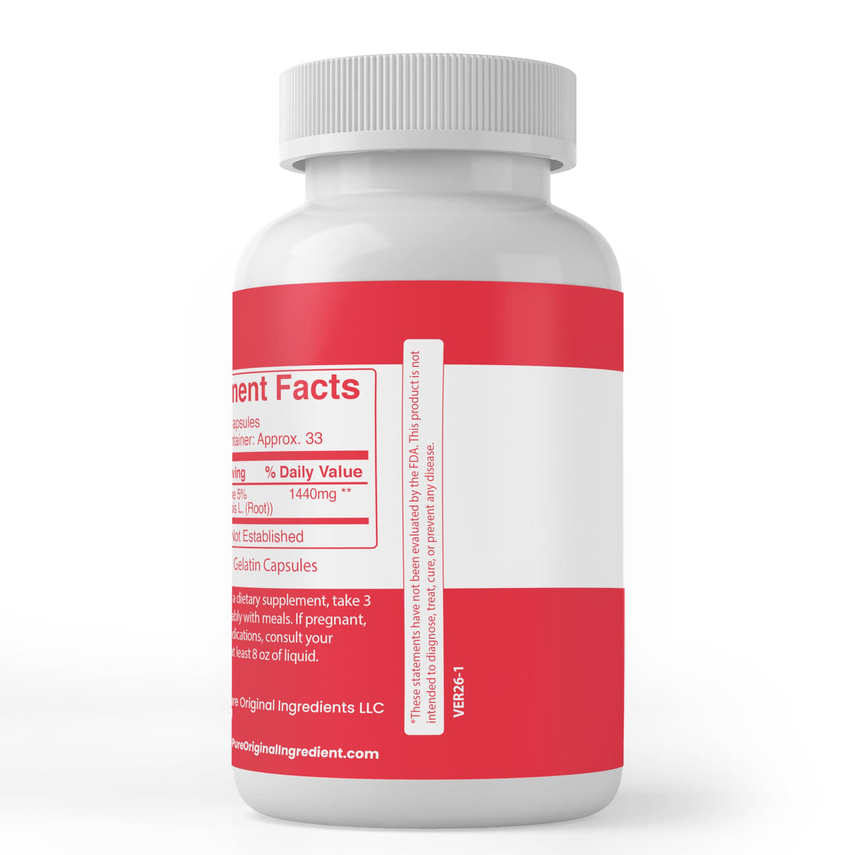 PURE ORIGINAL INGREDIENTS Berberine - 100 Capsules - image 3