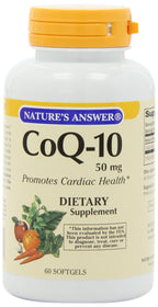 Nature's Answer CoQ-10 50 mg Cardiac Health - 60 Softgels