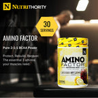 Nutrithority BCAA Powder Amino Factor BlackBerry Lemonade - image 2