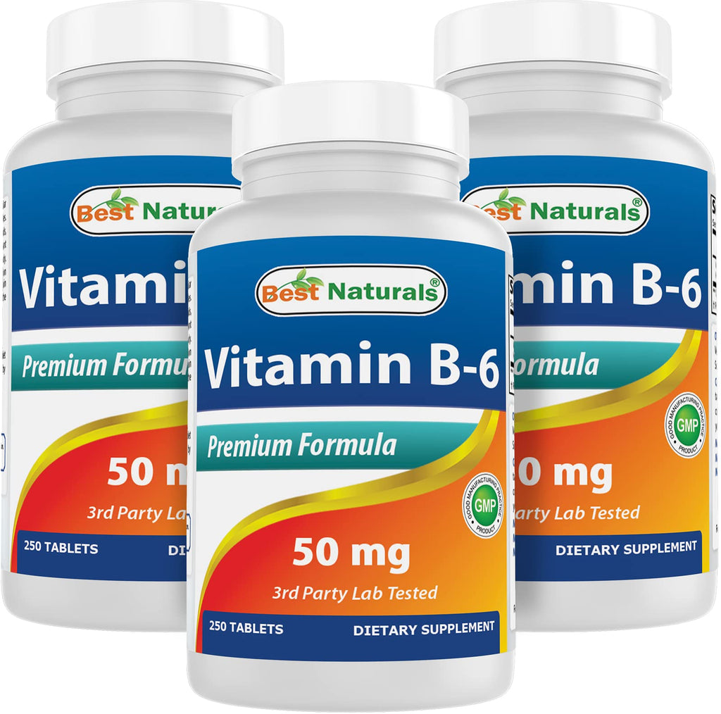 Best Naturals Vitamin B6 50 mg - 750 Tablets