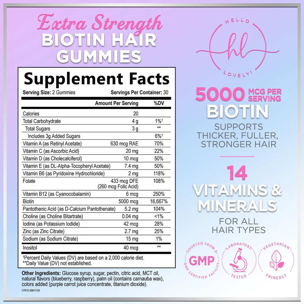Hello Lovely! Hair Vitamin Gummy - Advanced Hair