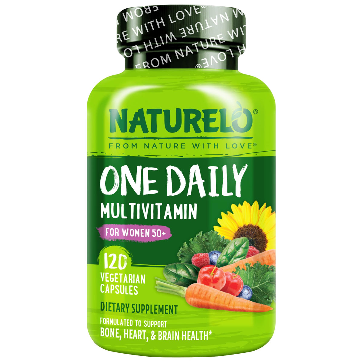 NATURELO One Daily Multivitamin for Women 50+ - 120 Capsules