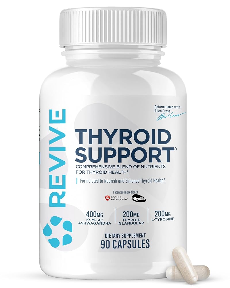 Revive MD Thyroid Support Supplement for Men & Women - 90 Capsules