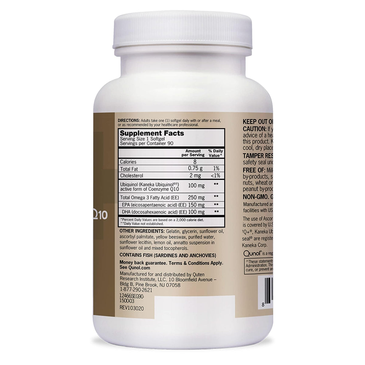 Qunol Plus Ubiquinol CoQ10 100mg with Omega-3 - 90 Softgels - image 9