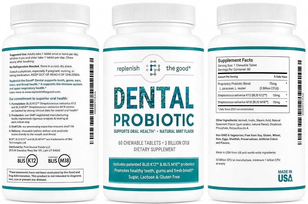 Replenish the Good Dental Oral Probiotic - 60 Chewable Tablets - image 2