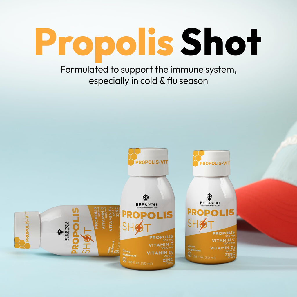 BEE & YOU Immune Support Propolis Shot - 12 Bottles - image 5