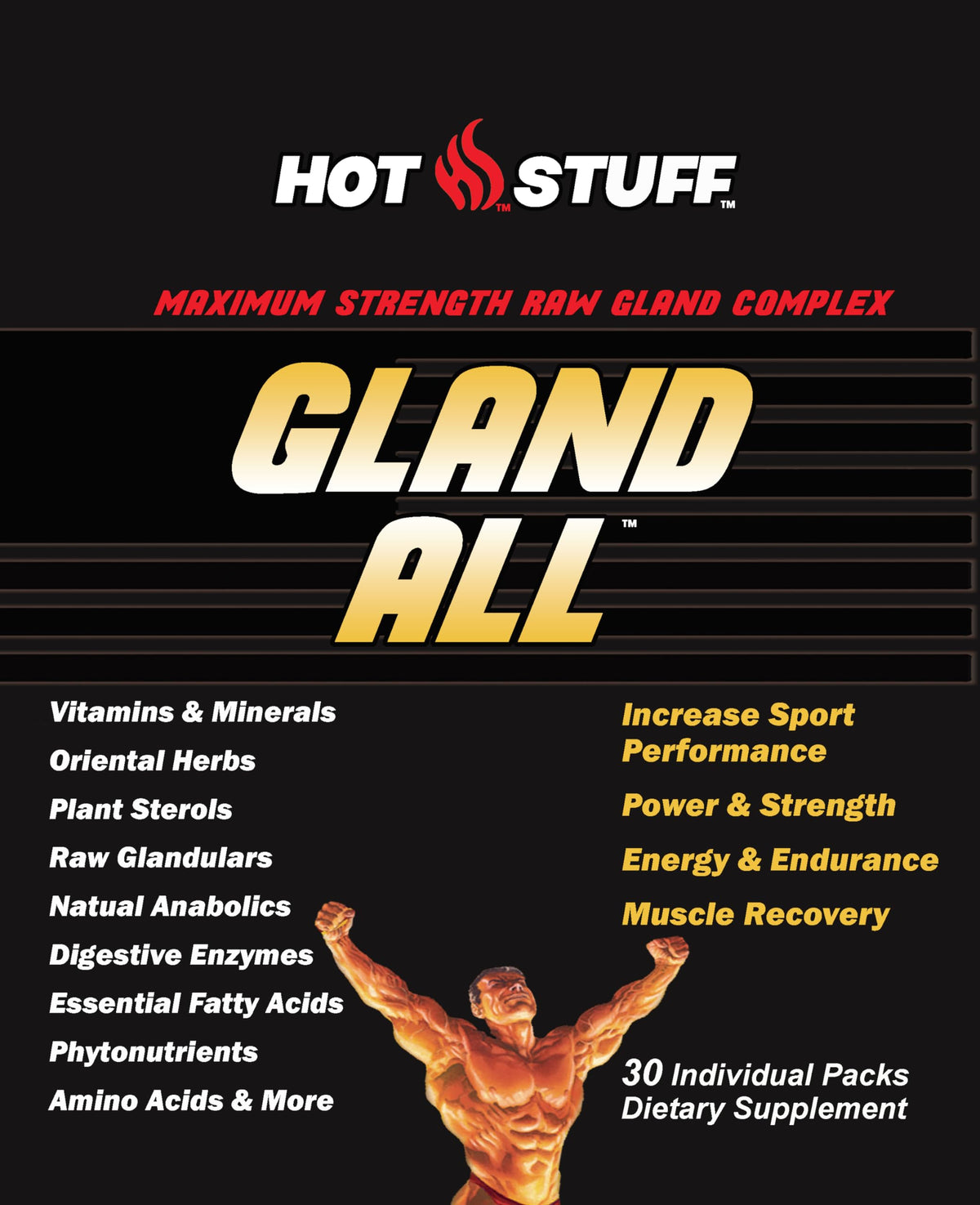 Hot Stuff Nutritionals Gland All-Raw Gland Complex - 30 Packets - image 2