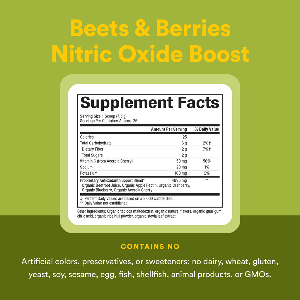Natural Factors Beets & Berries Nitric Oxide Boost Powder - 25 Servings - image 4