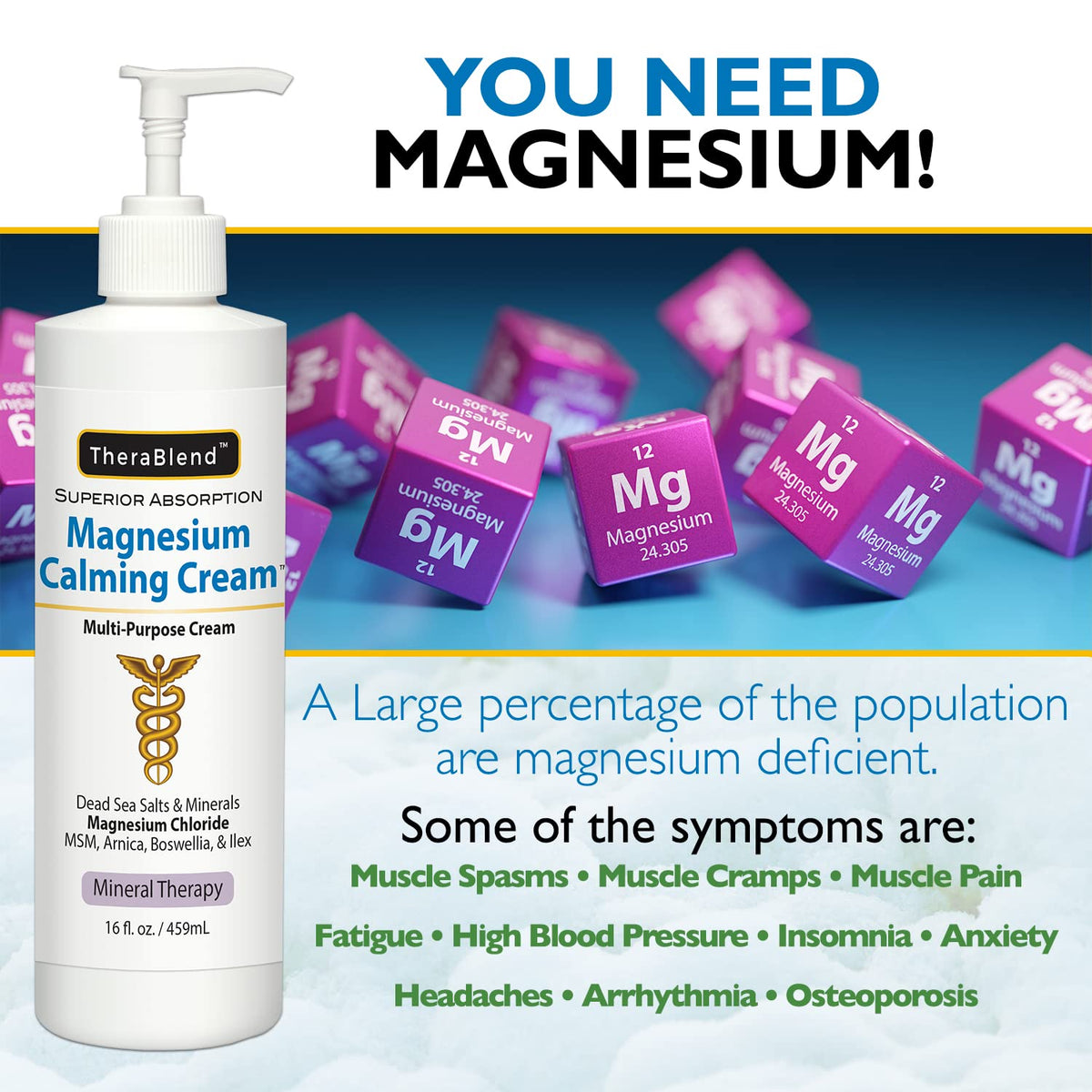 CryoDerm Magnesium Calming Cream - 32 oz - image 2