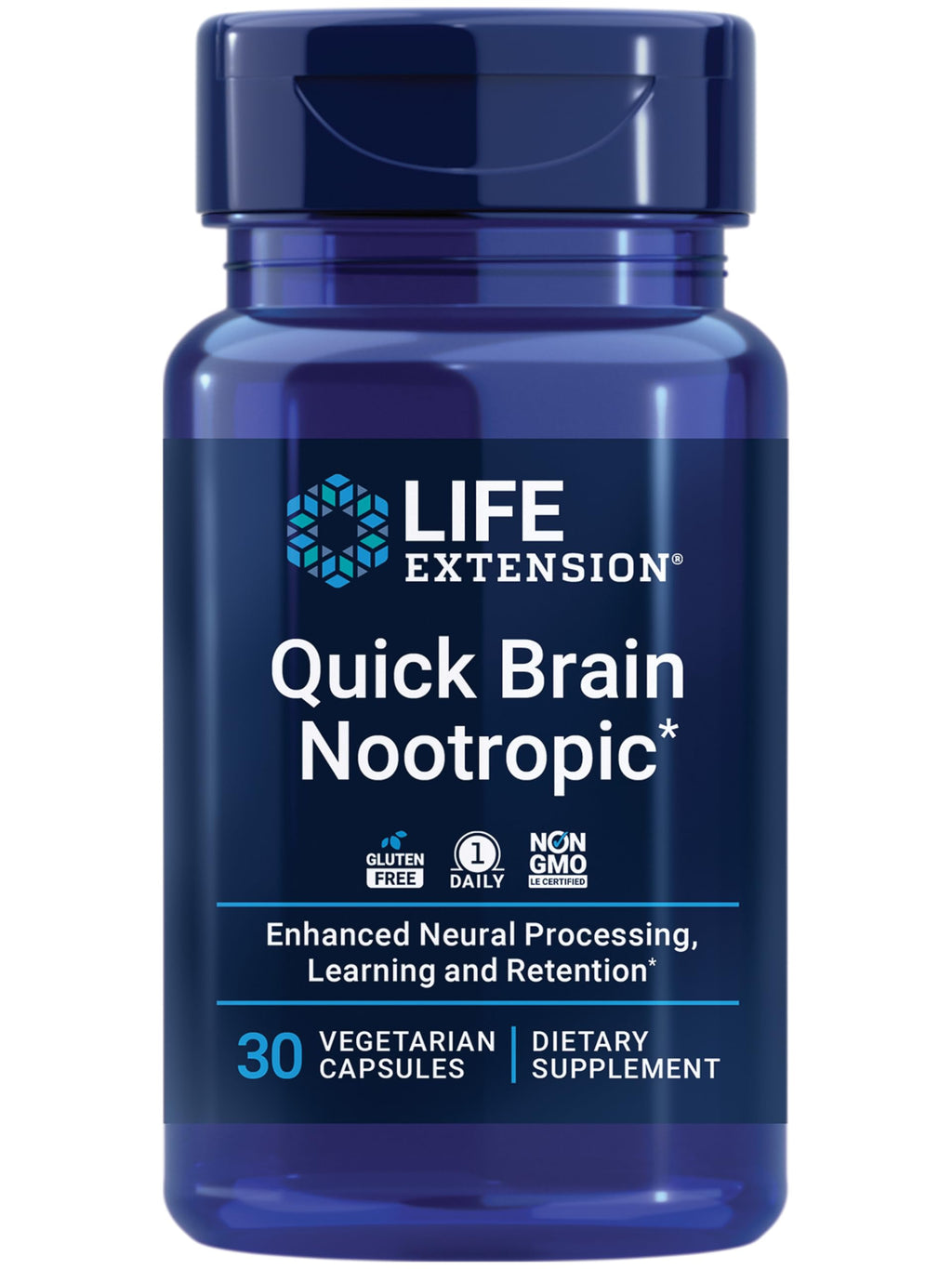 Life Extension Quick Brain Nootropic for Focus - 30 Capsules