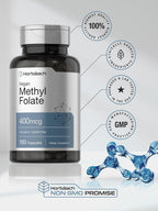 Horbäach Methyl Folate 400 mcg - 150 Vegetarian Capsules - image 6
