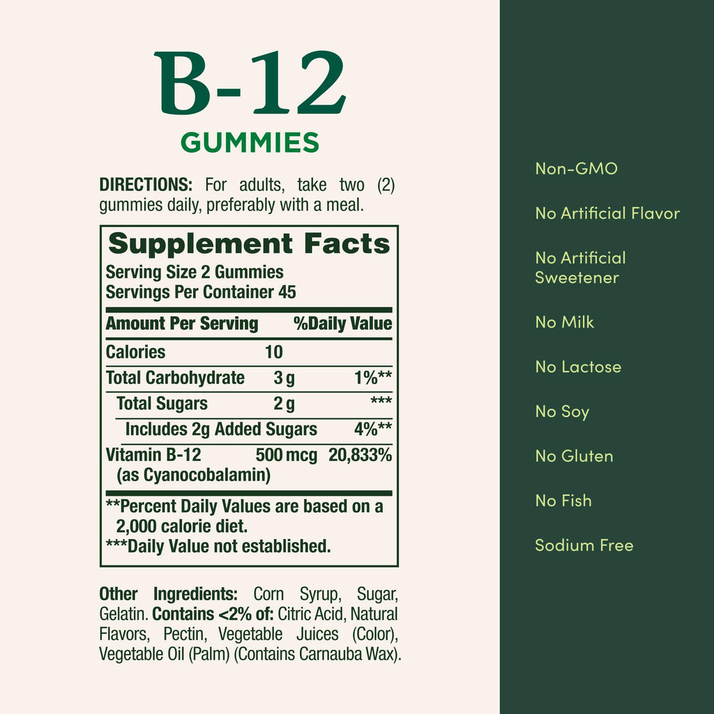 Nature's Bounty Vitamin B12 500mcg Gummies for Energy - 90 Gummies - image 5