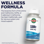 KAL SAMe 200mg Nervous System Support - 30 Vegetarian Capsules - image 5