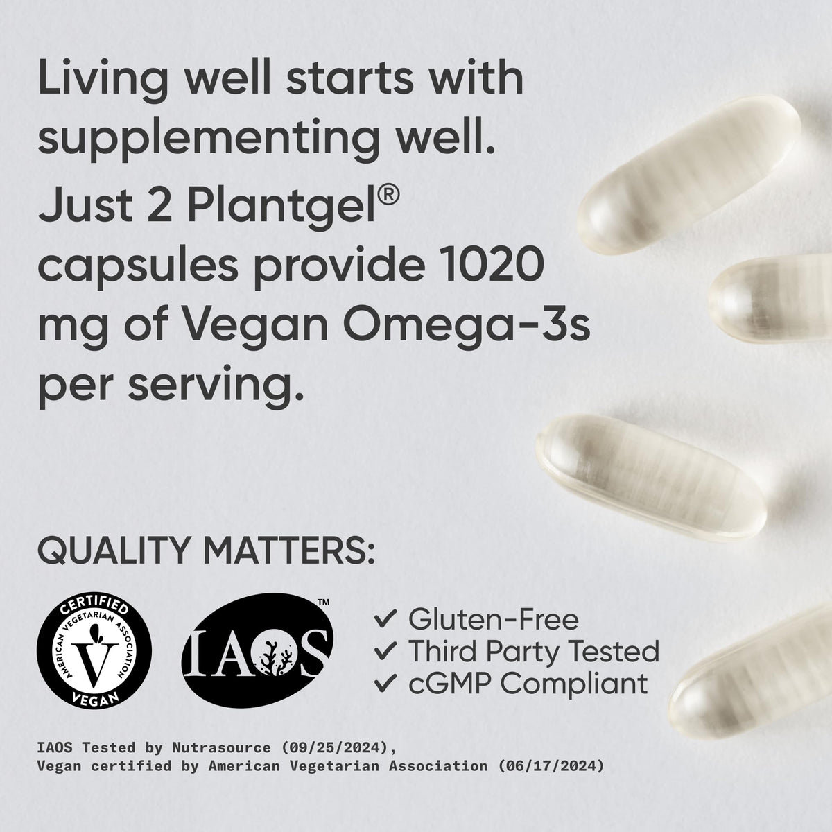 Sports Research Vegan Omega-3 Algae Oil 1020mg - 60 Softgels - image 4