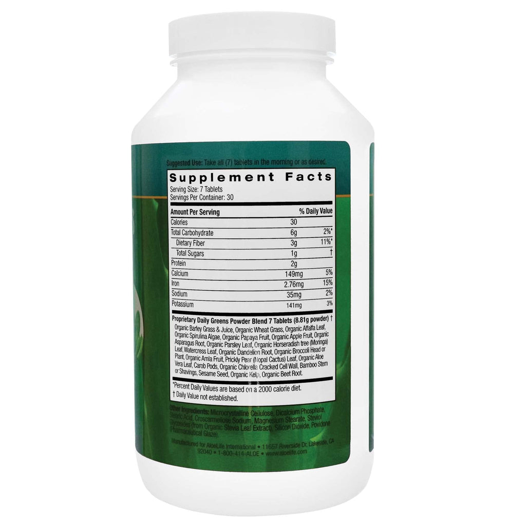 Aloe Life Daily Greens Formula - 120 Tablets - image 2