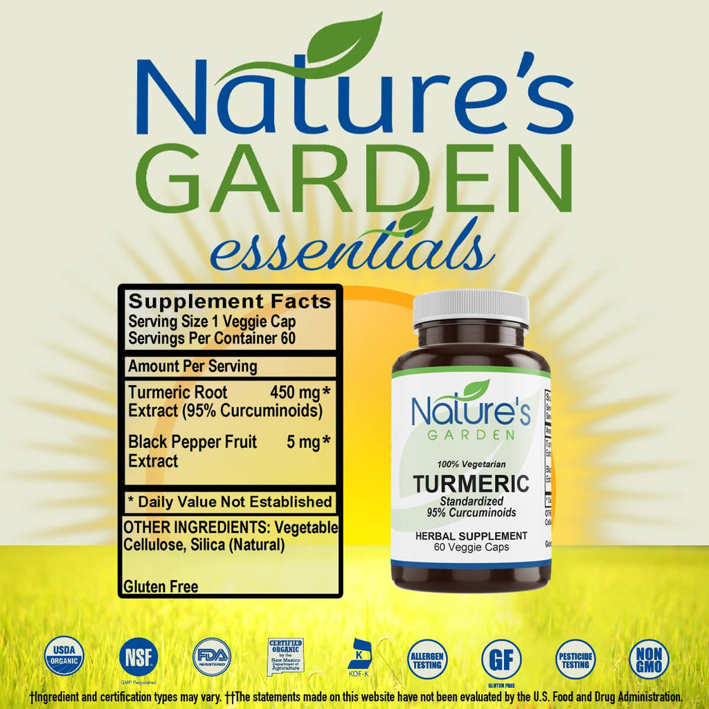 Nature's Garden Essentials Turmeric 95% Curcuminoids - 60 Vegetarian Capsules - image 2