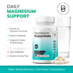 Balancebreens Magnesium Bisglycinate 200mg - High Absorption Chelated