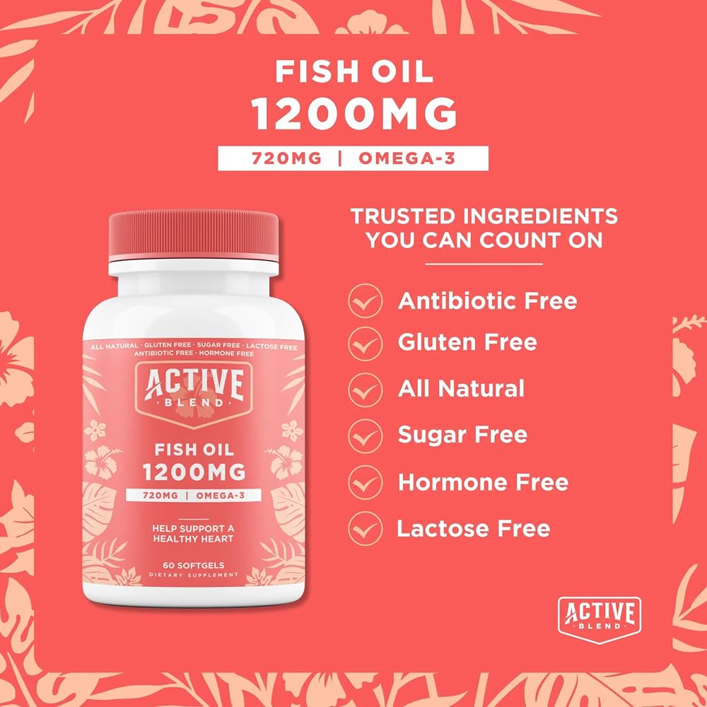 Active Blend Omega-3 Fish Oil Triple Strength 1250mg - 60 Softgels - image 3